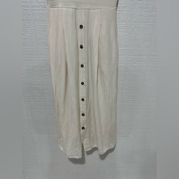 Express linen blend Midi Dress cream size XXS - Picture 3 of 12